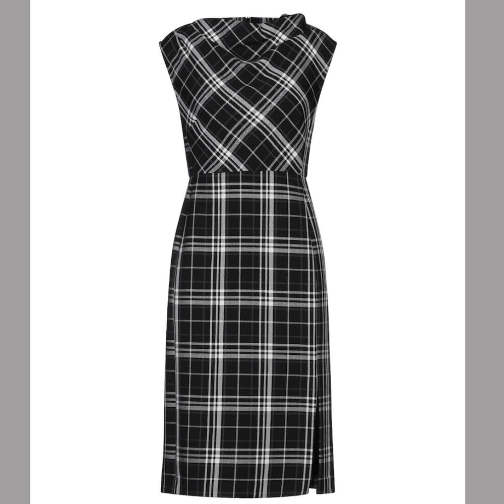 NWT Sandro Ferrone Italian Designer Check Dress